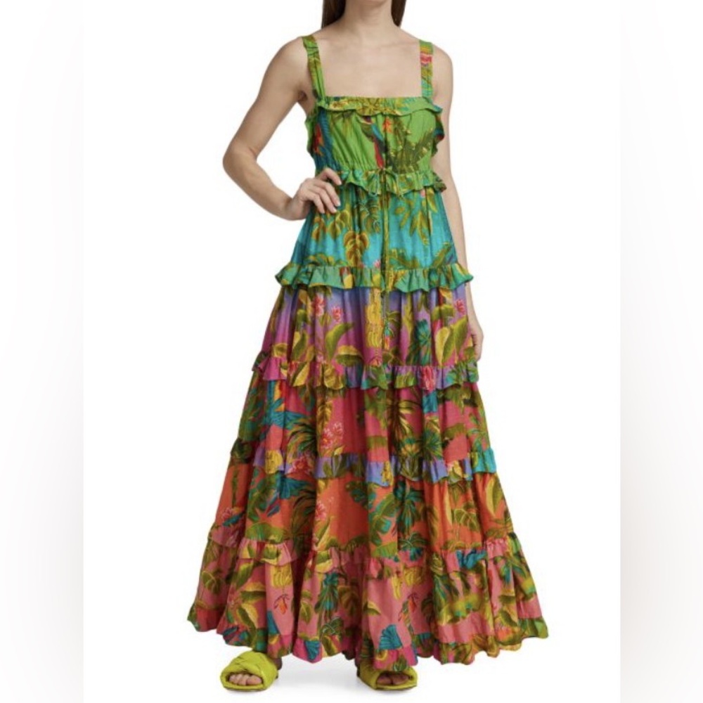 FARM Rio Ombre Forest Maxi Dress